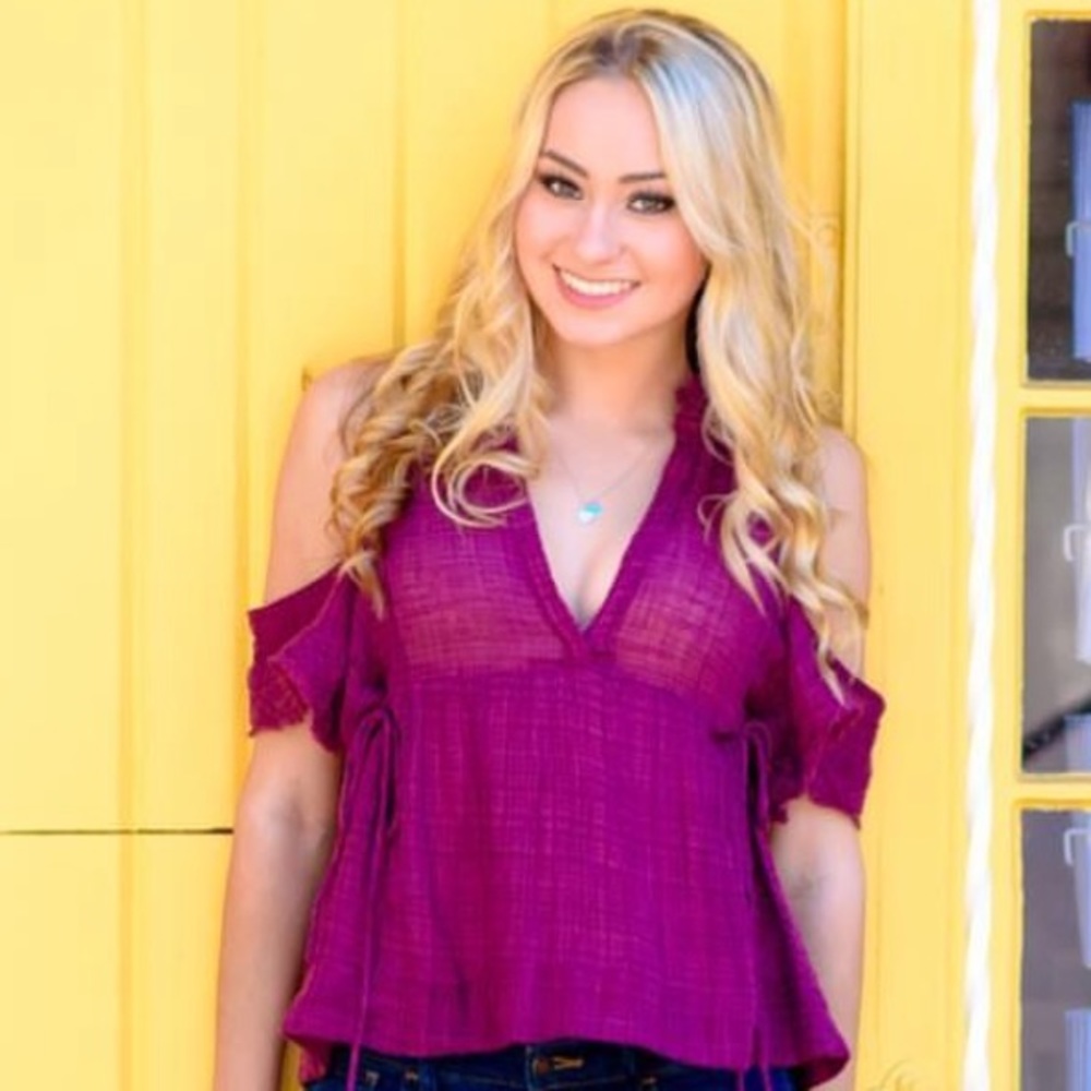 FREE PEOPLE purple top